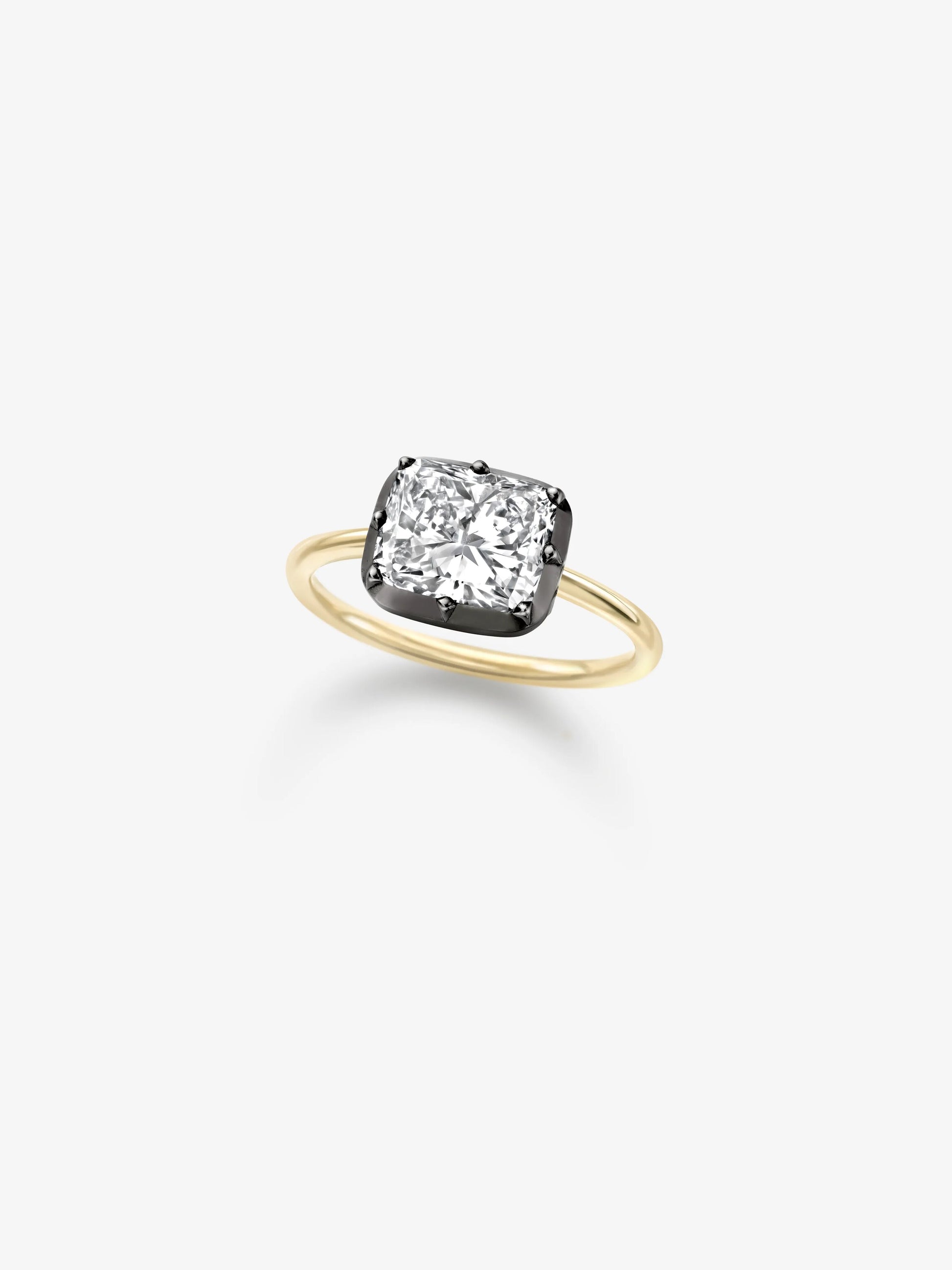 2.51ct diamond button back ring tilted view View 2
