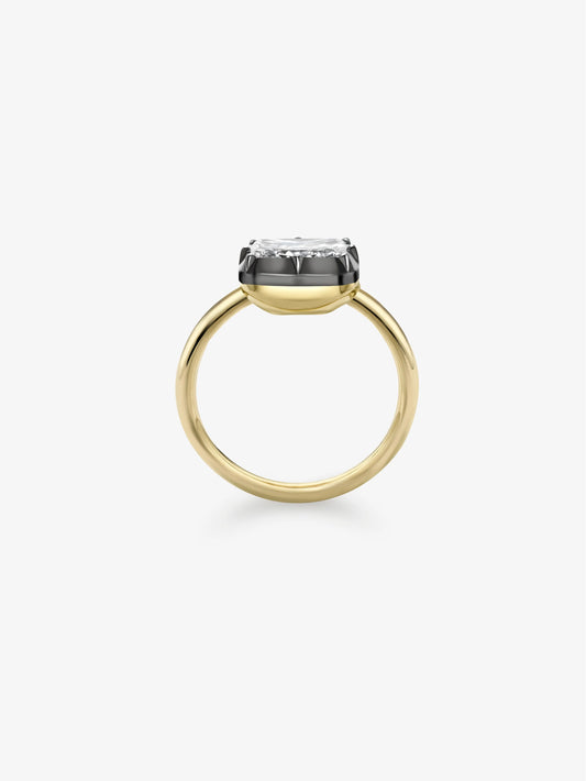 2.51ct Diamond button back ring side view View 4