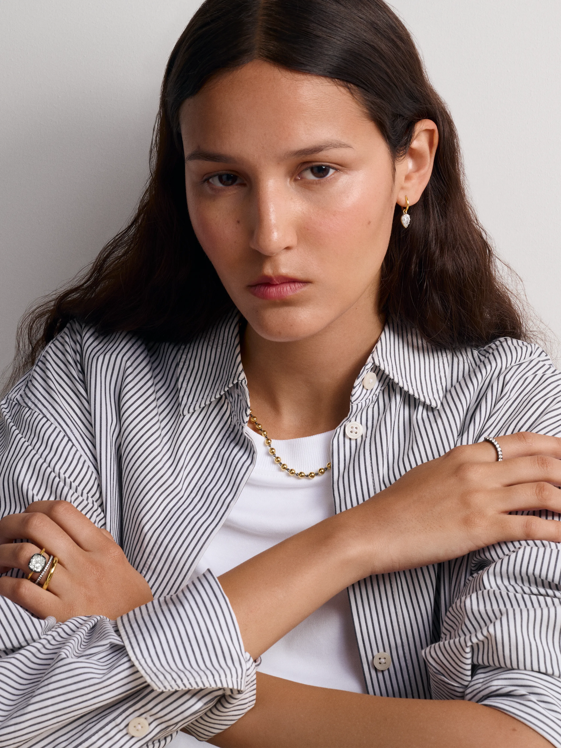 3.10ct East-West Cushion Diamond Button Back Ring View 3