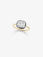 3.10ct East-West Cushion Diamond Button Back Ring