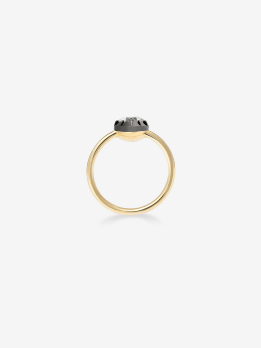 0.77ct Heart-Shaped Diamond Button Back Ring View 4