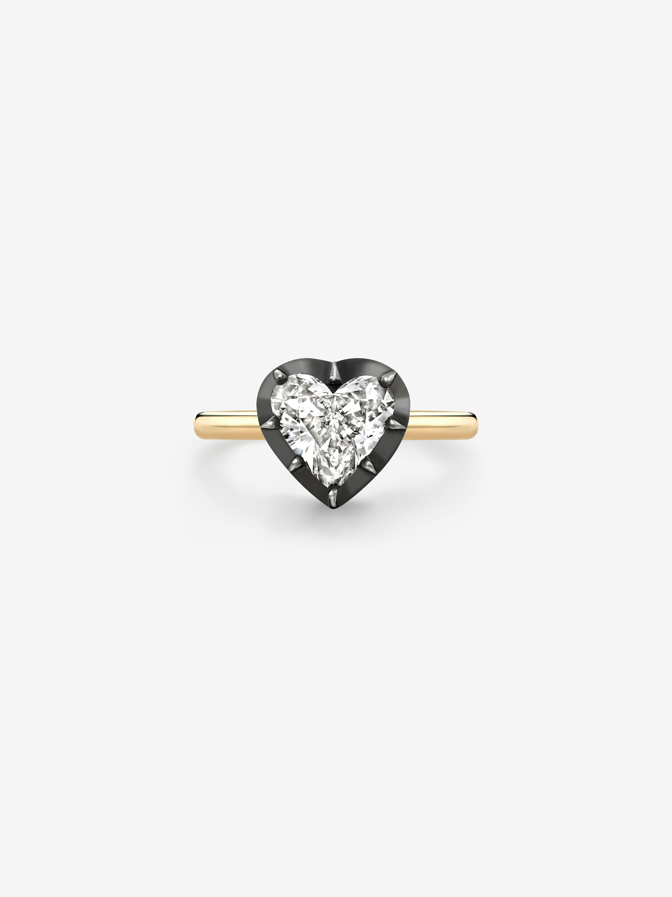 1.05ct Heart-Shaped Diamond Button Back Ring View 1