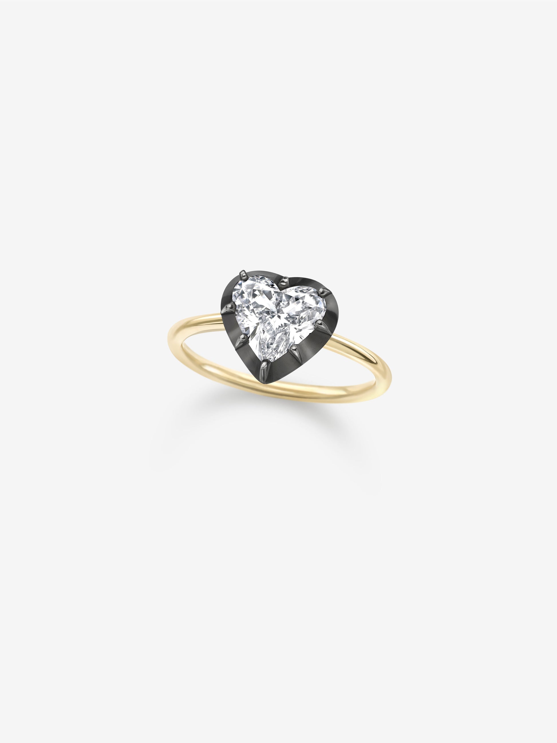 1.05ct Heart-Shaped Diamond Button Back Ring View 2
