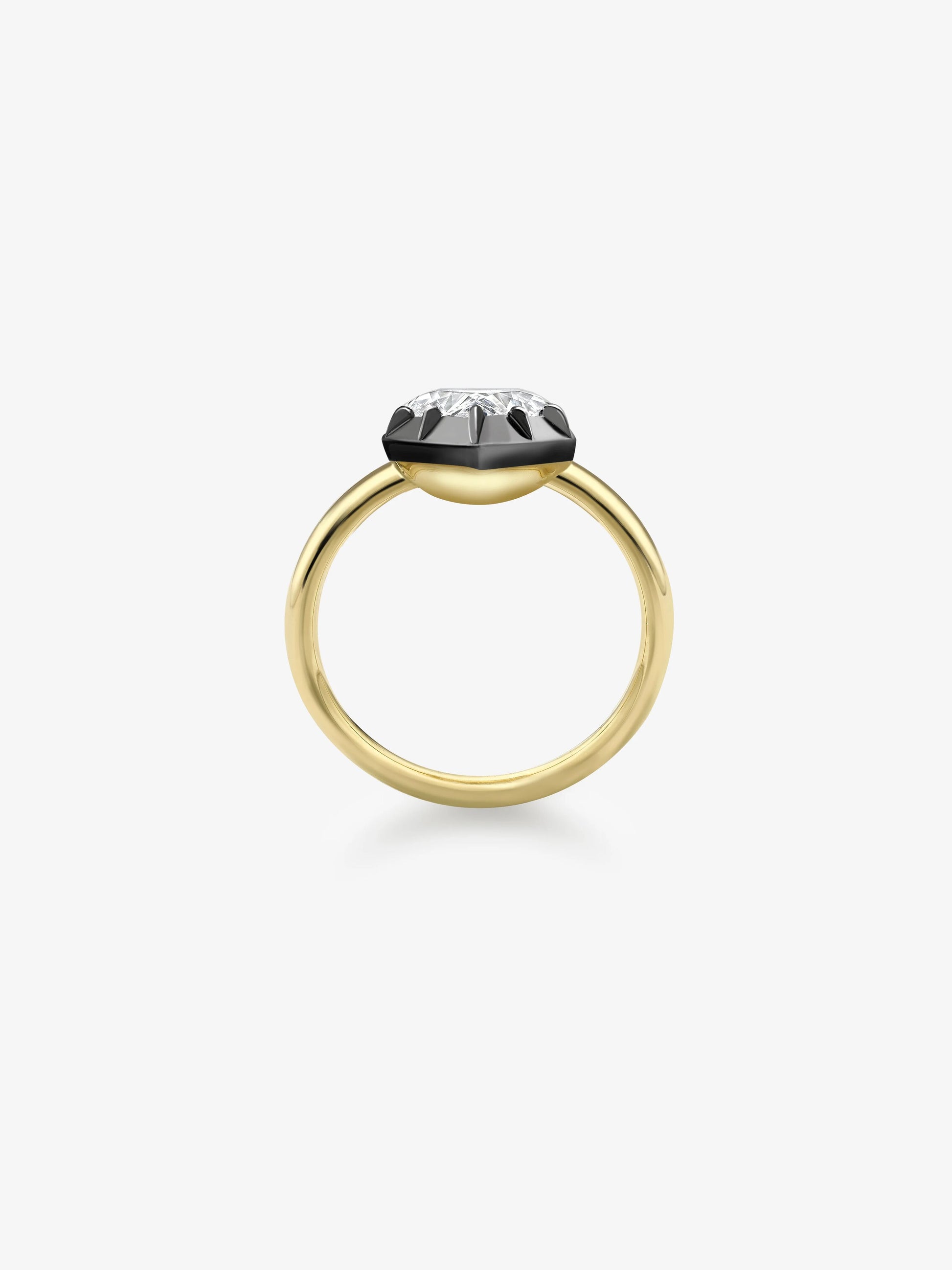 1.05ct Heart-Shaped Diamond Button Back Ring View 4