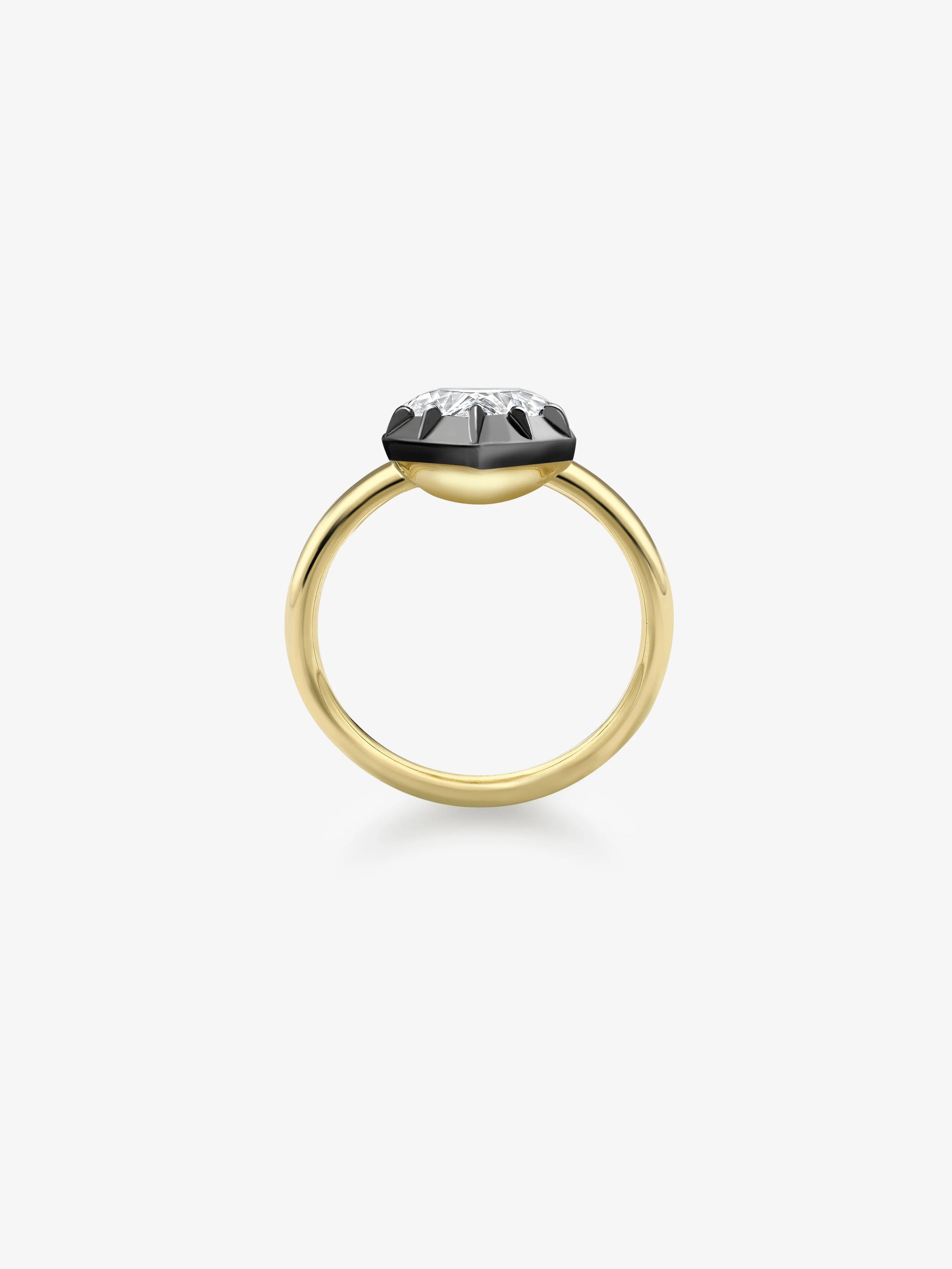 1.05ct Heart-Shaped Diamond Button Back Ring View 4