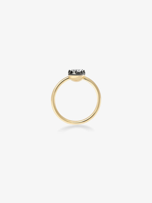 0.78ct Round Brilliant Cut Diamond Button Back Ring View 4