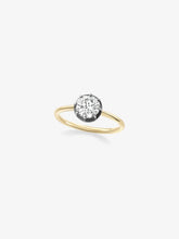 1.11ct Diamond & Blackened Gold Button Back Ring