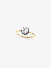 1.04ct Diamond & Blackened Gold Button Back Ring