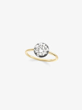 1.50ct Diamond & Blackened Gold Button Back Ring