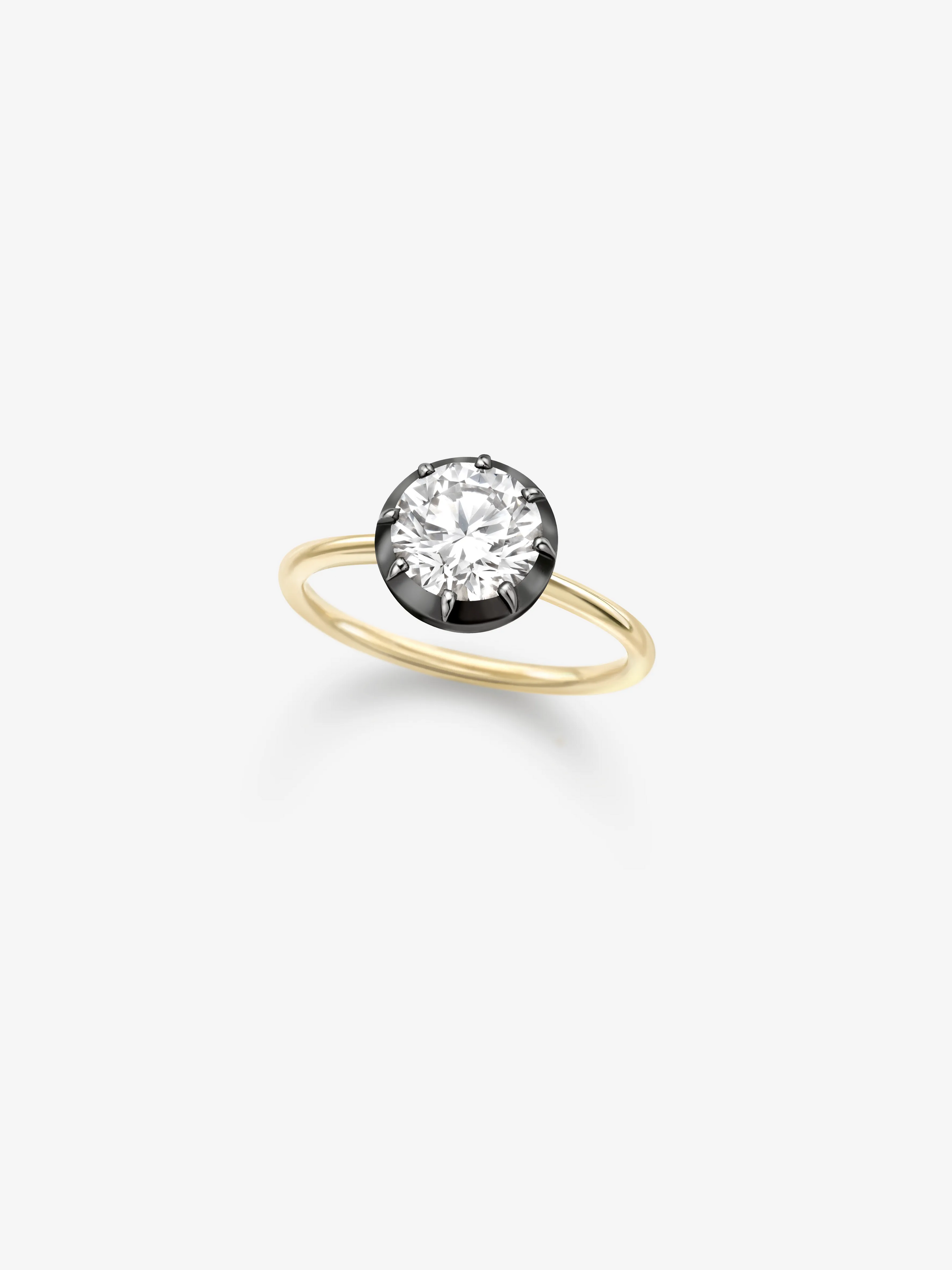 1.76ct Round Brilliant Diamond Button Back Ring View 2