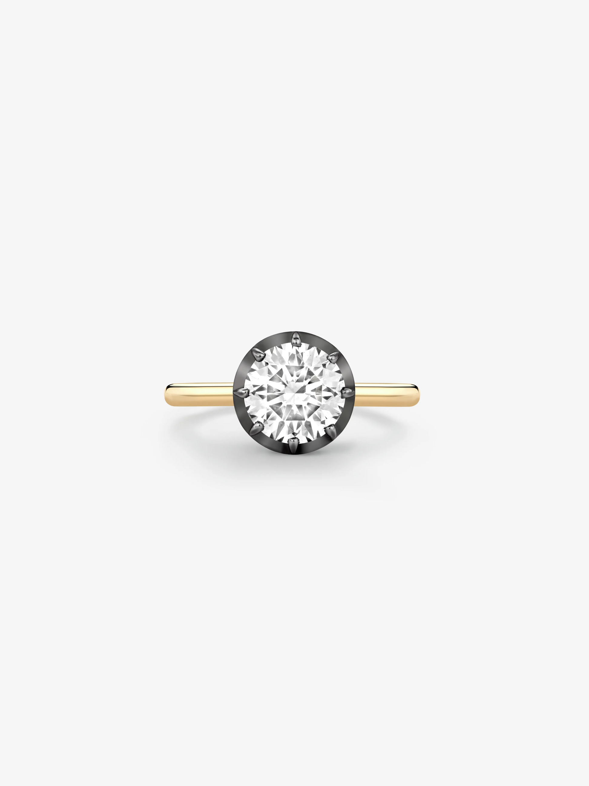 1.76ct Round Brilliant Diamond Button Back Ring View 1