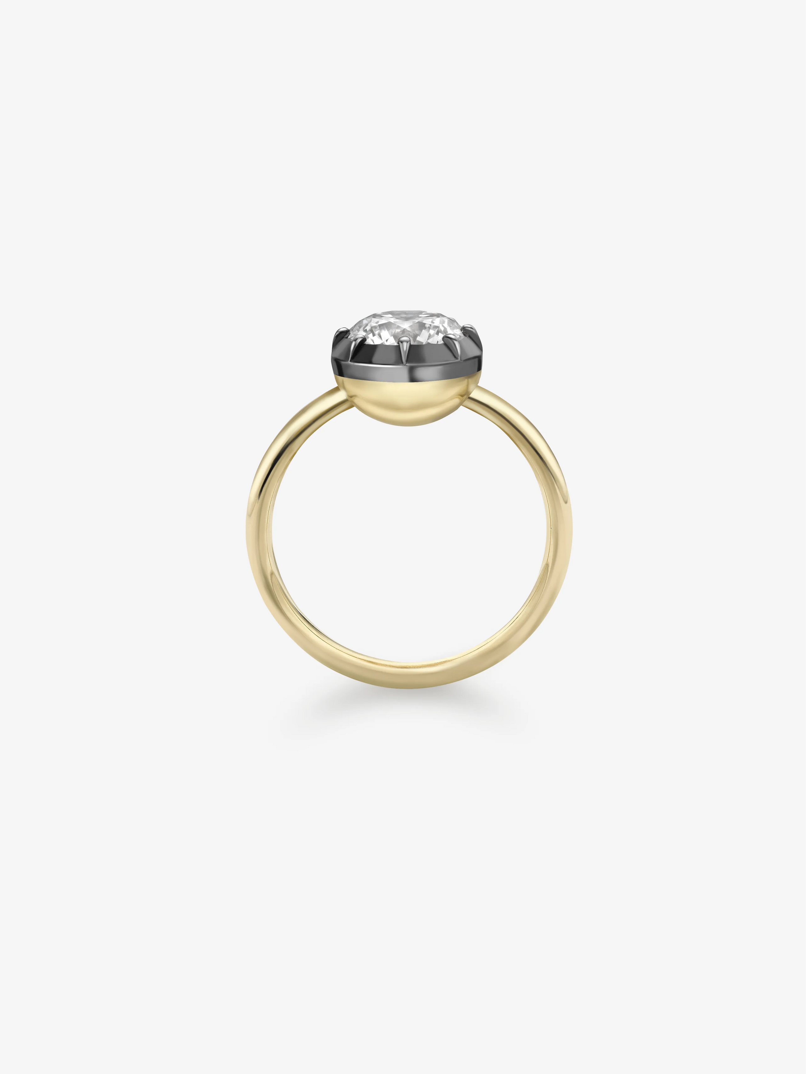 1.76ct Round Brilliant Diamond Button Back Ring View 4