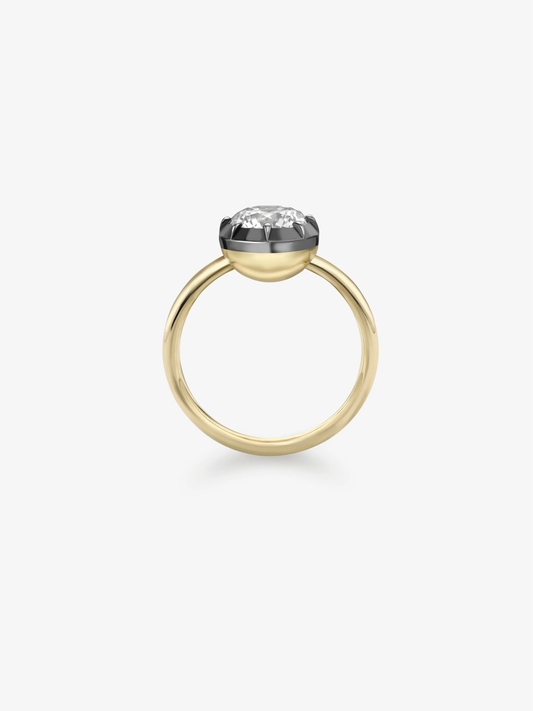 1.76ct Round Brilliant Diamond Button Back Ring View 4