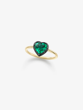 1.21ct Heart-Shaped Emerald Button Back Ring