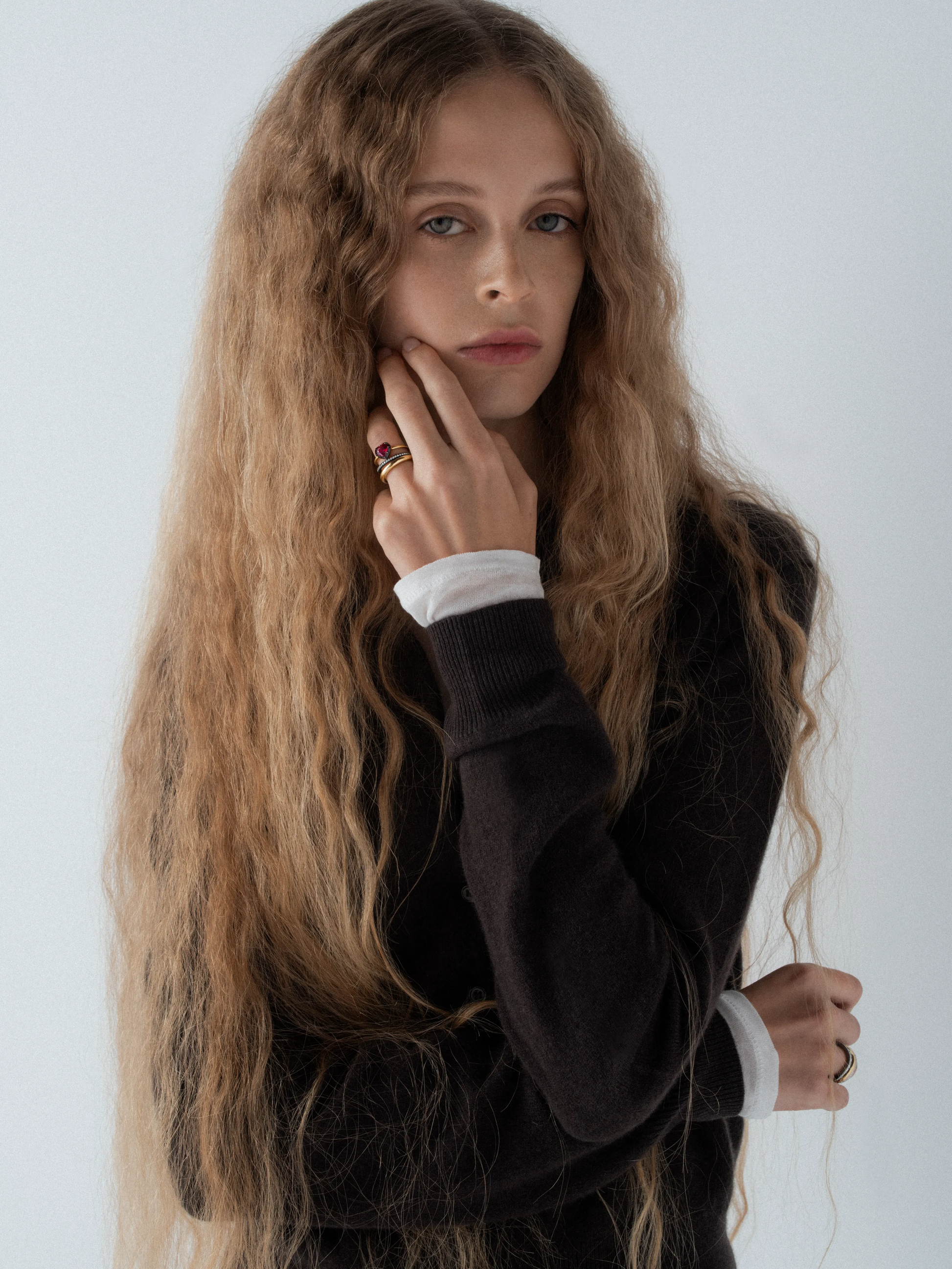 1.90ct Heart-Shaped Ruby Button Back Ring View 3
