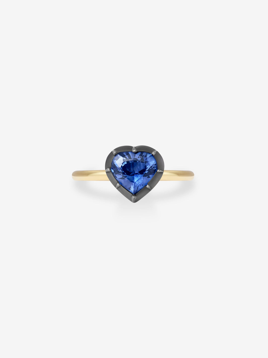 1.75ct Heart-Shaped Sapphire Button Back Ring  View 1