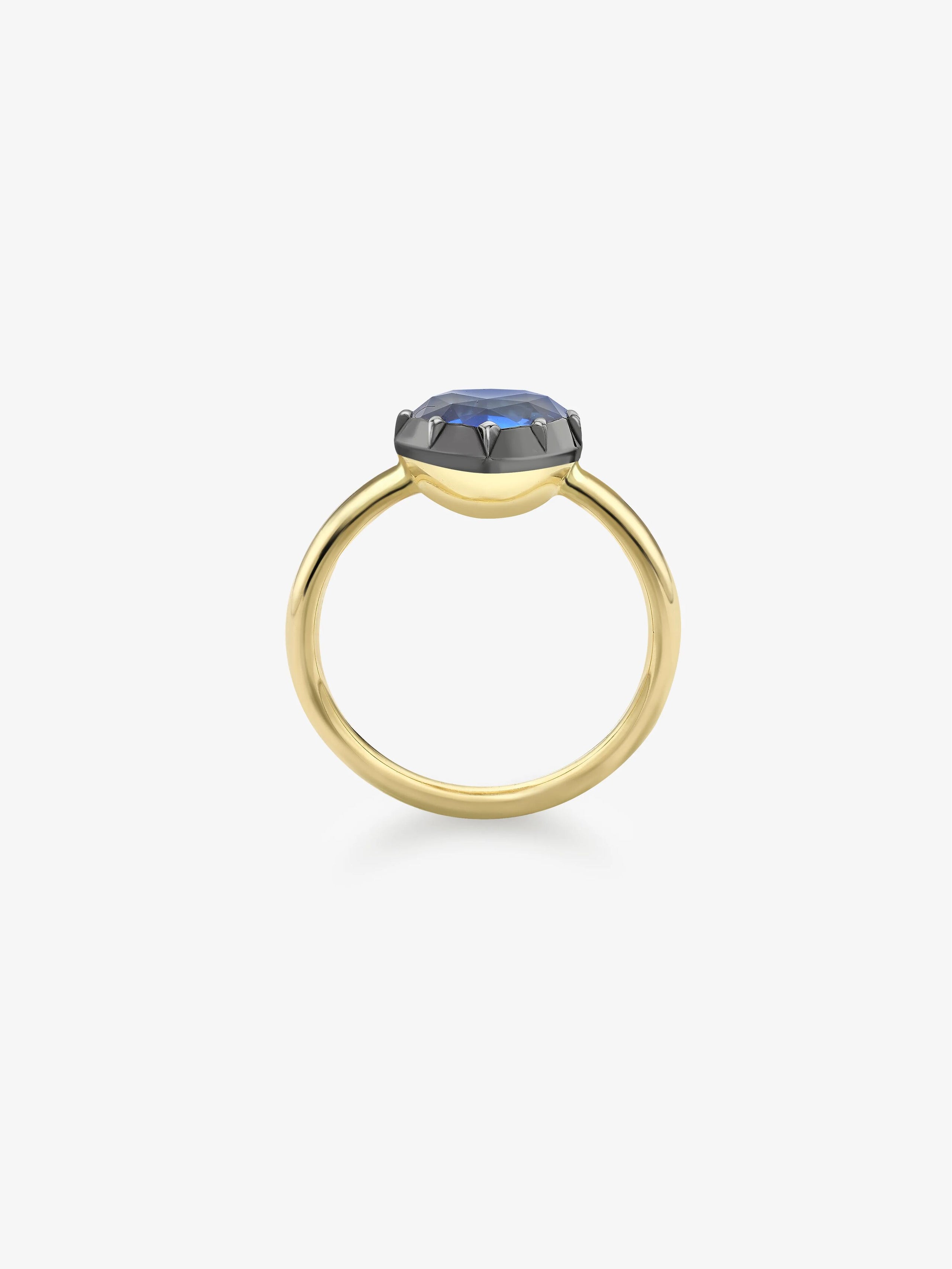 2.59ct Heart-Shaped Sapphire Button Back Ring View 3