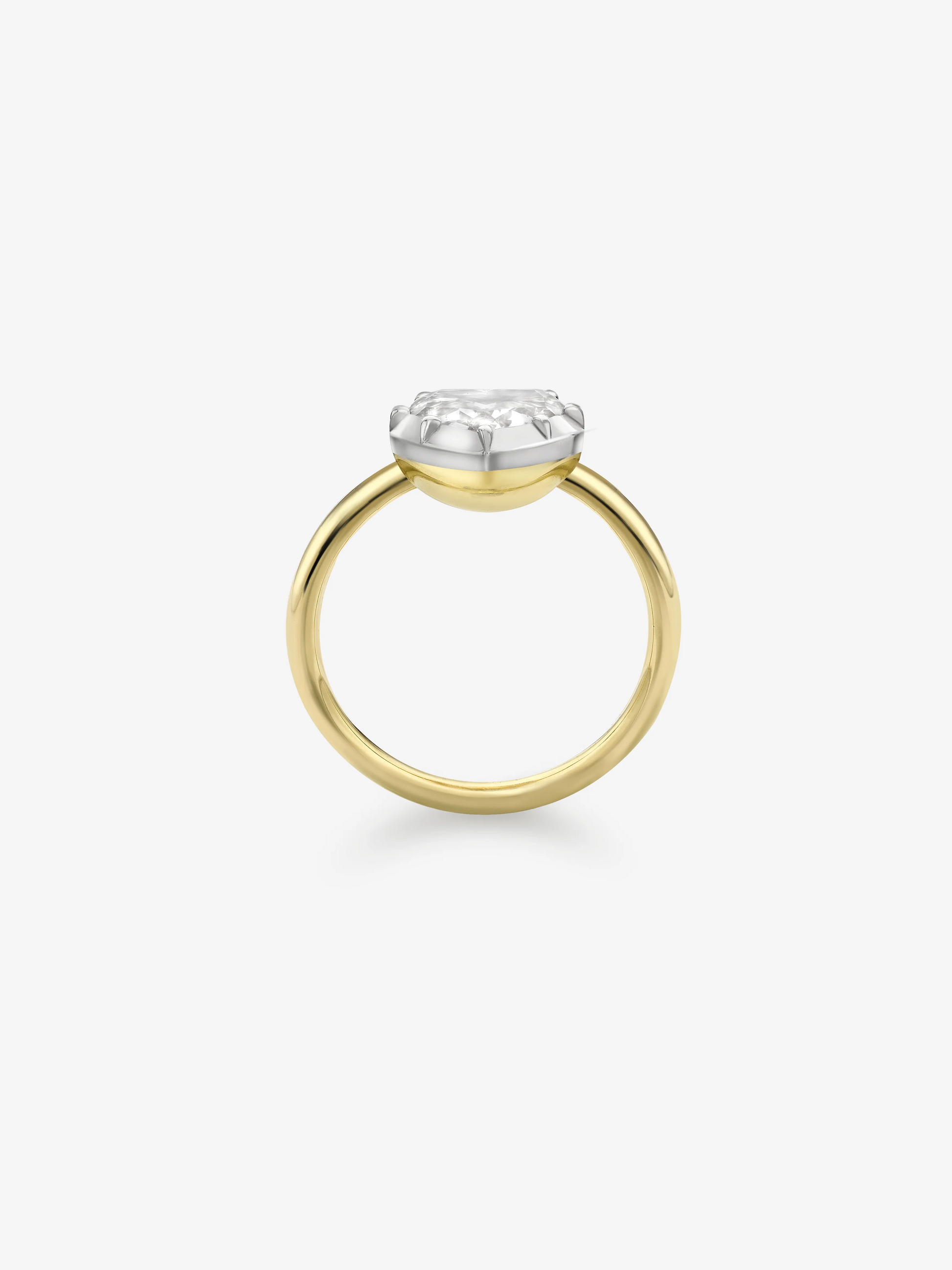 1.49ct Heart-Shaped Diamond & White Gold Button Back Ring View 4