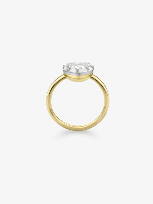 1.49ct Heart-Shaped Diamond & White Gold Button Back Ring View 4