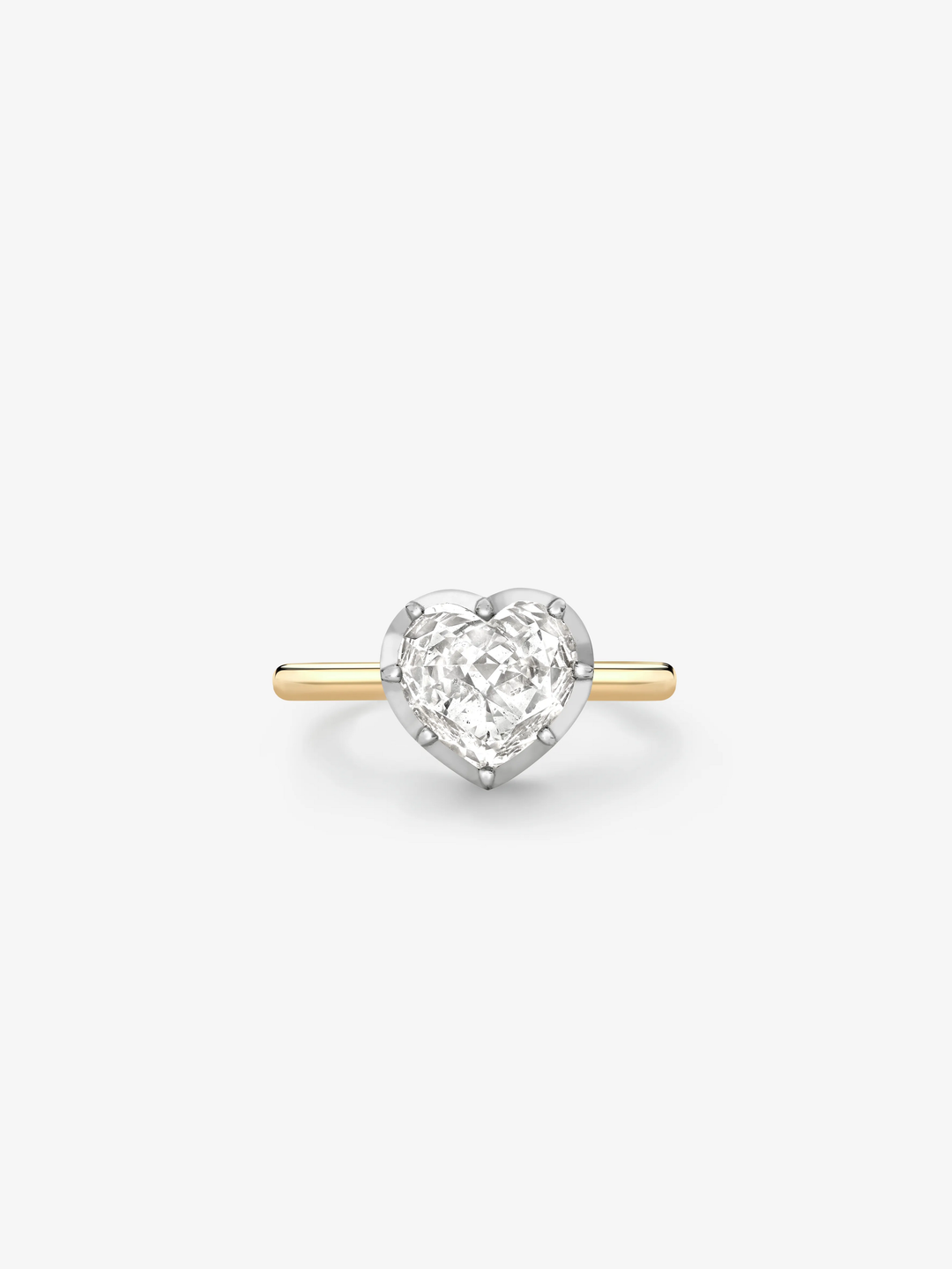 1.49ct Heart-Shaped Diamond & White Gold Button Back Ring  View 1