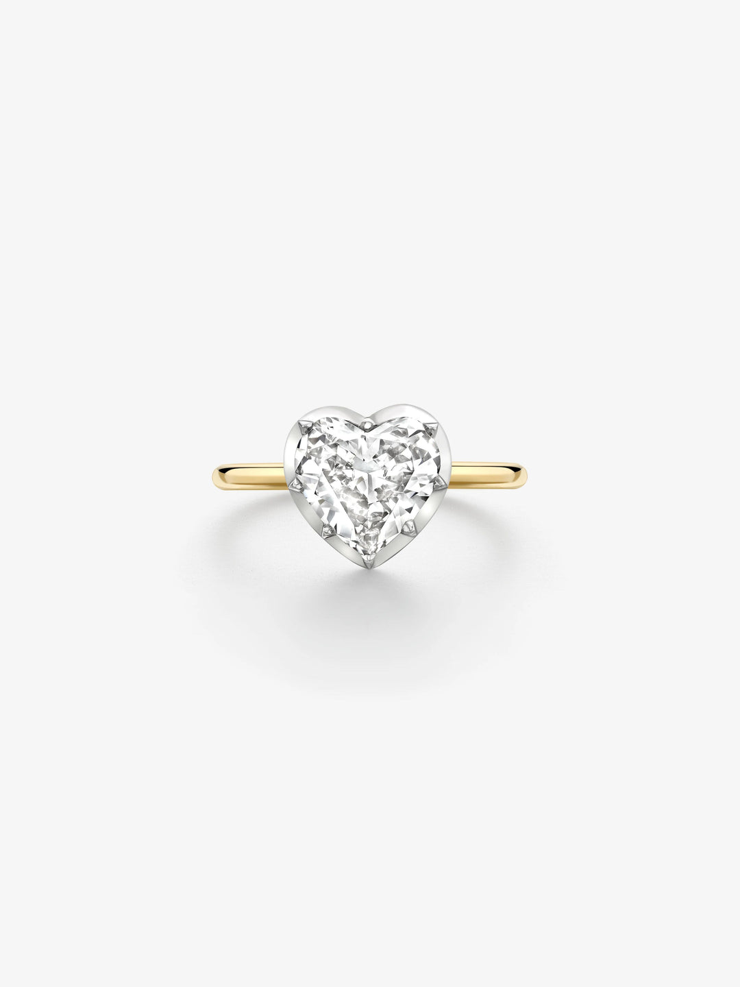 2.03ct Heart-Shaped Diamond & White Gold Button Back Ring  View 1
