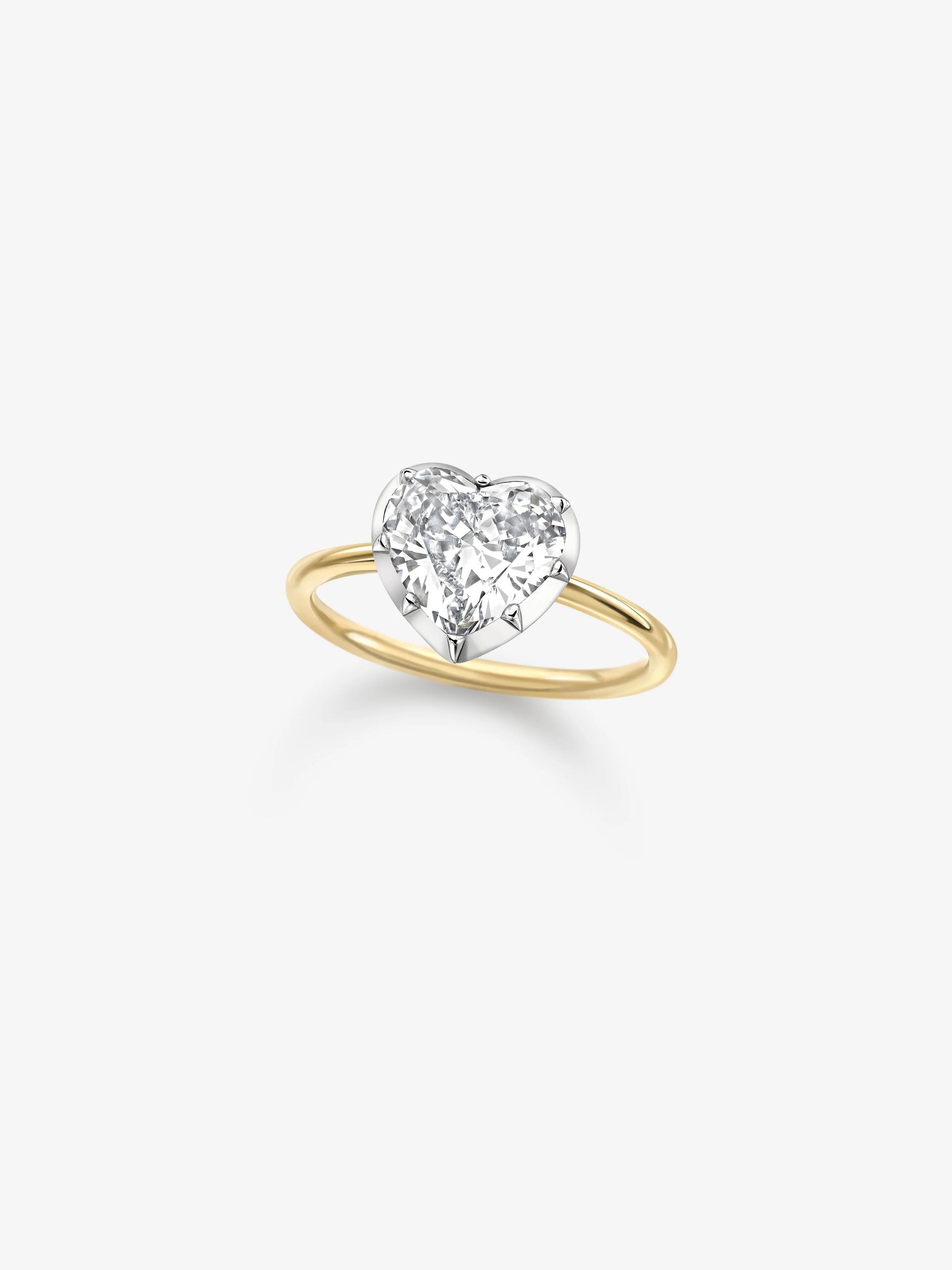 2.03ct Heart-Shaped Diamond & White Gold Button Back Ring View 2