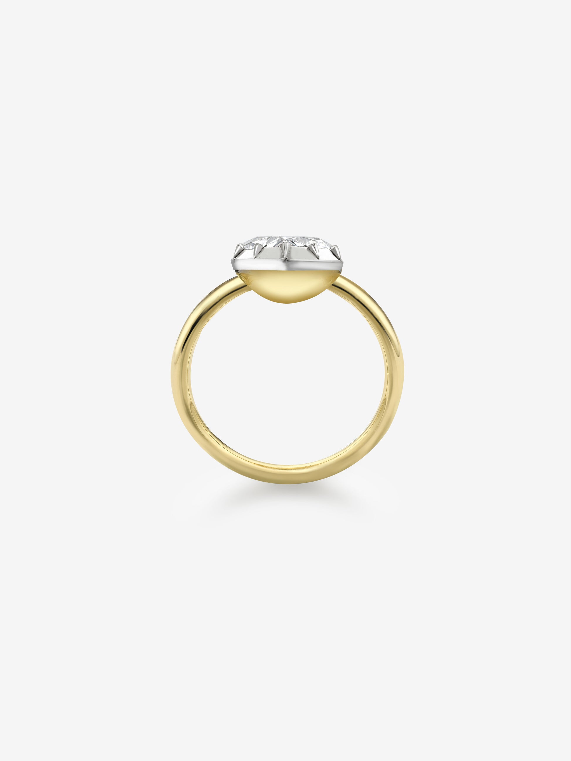 2.03ct Heart-Shaped Diamond & White Gold Button Back Ring View 3