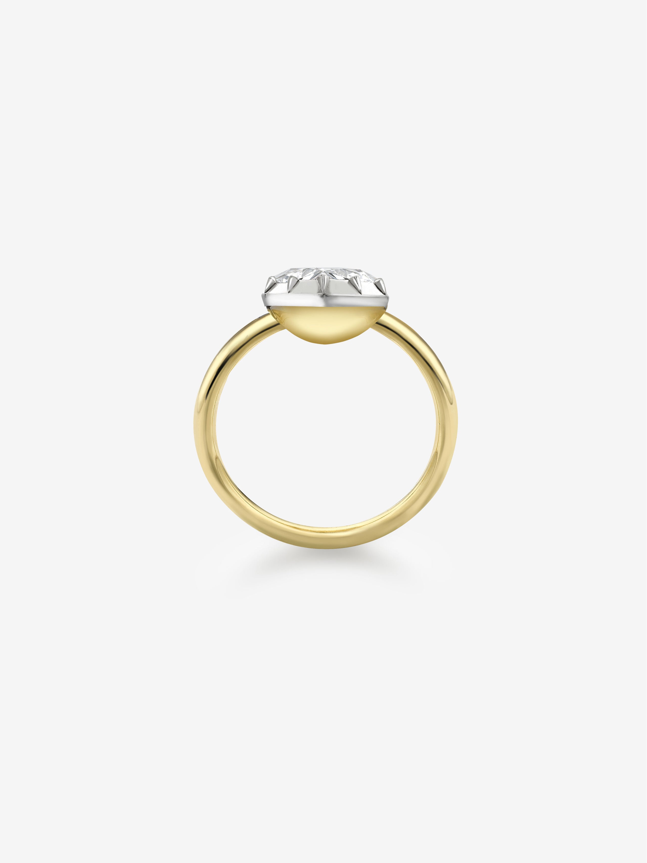 2.03ct Heart-Shaped Diamond & White Gold Button Back Ring View 3