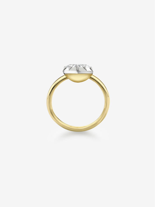 2.03ct Heart-Shaped Diamond & White Gold Button Back Ring View 3