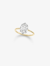 1.51ct North-South Oval Diamond Button Back Ring