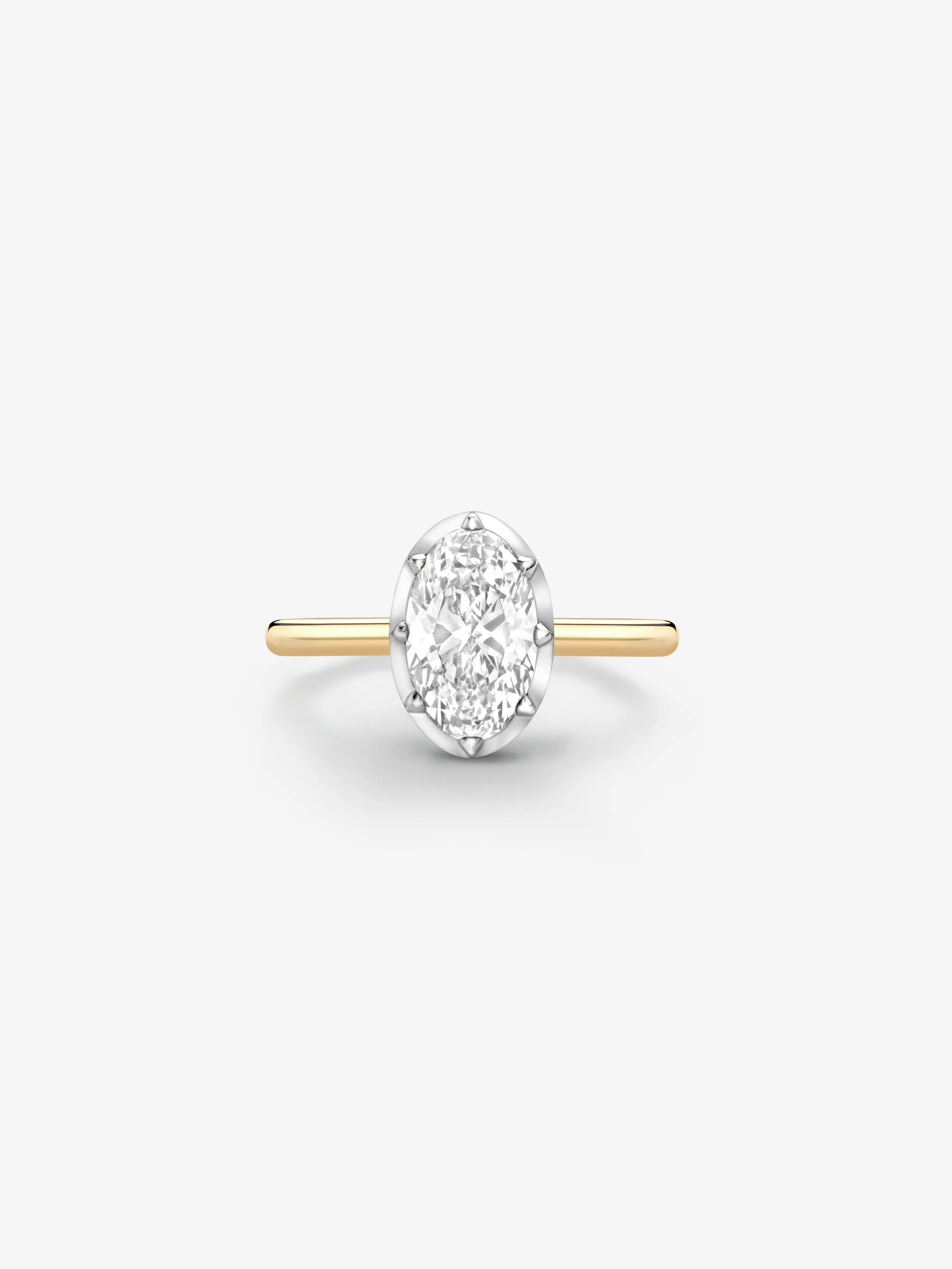 1.51ct North-South Oval Diamond Button Back Ring View 1