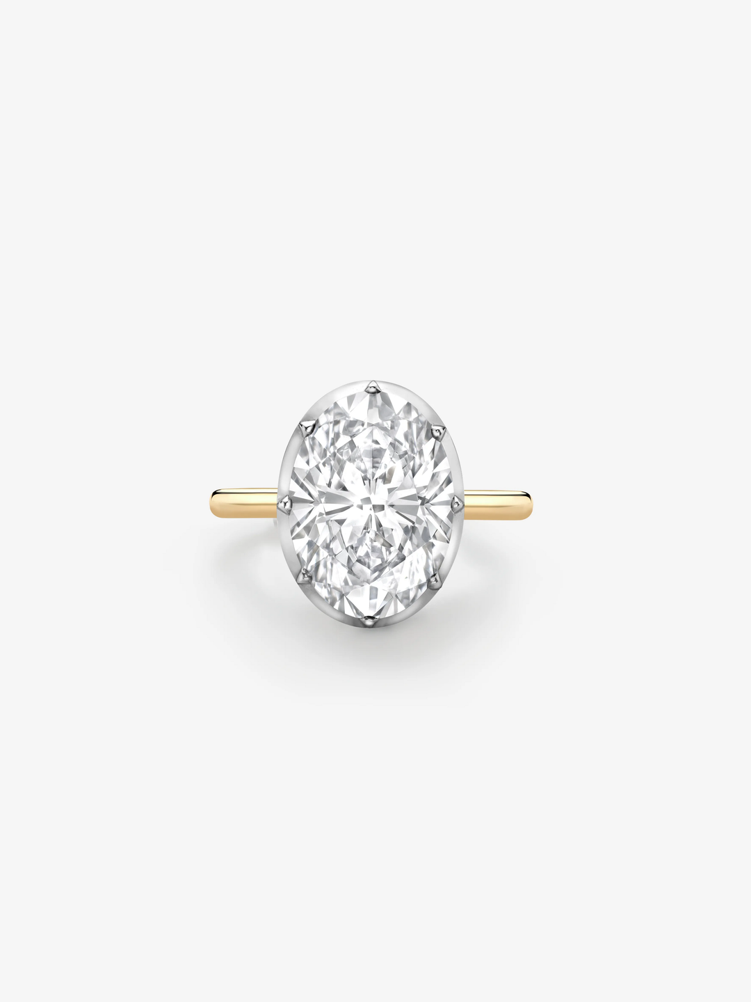 6.06ct Oval Diamond Button Back Ring  View 1