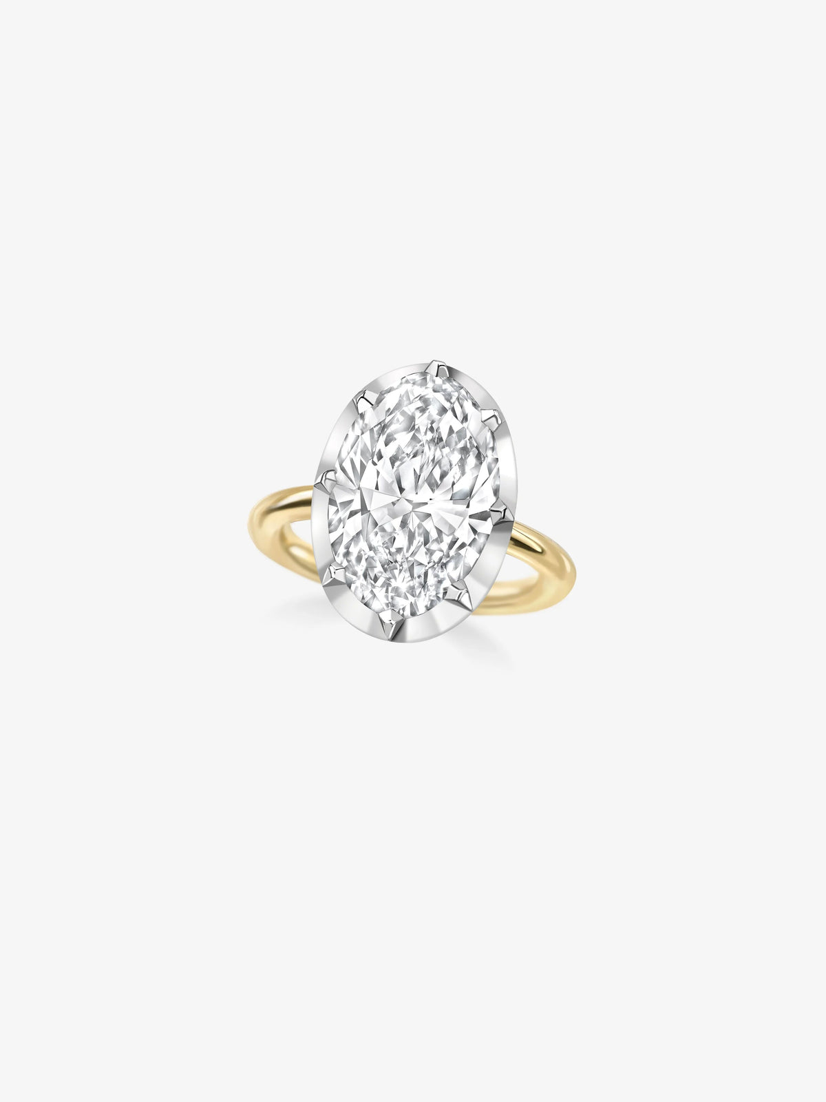 6.54ct Oval Diamond & White Gold Button Back Ring | Jessica McCormack ...