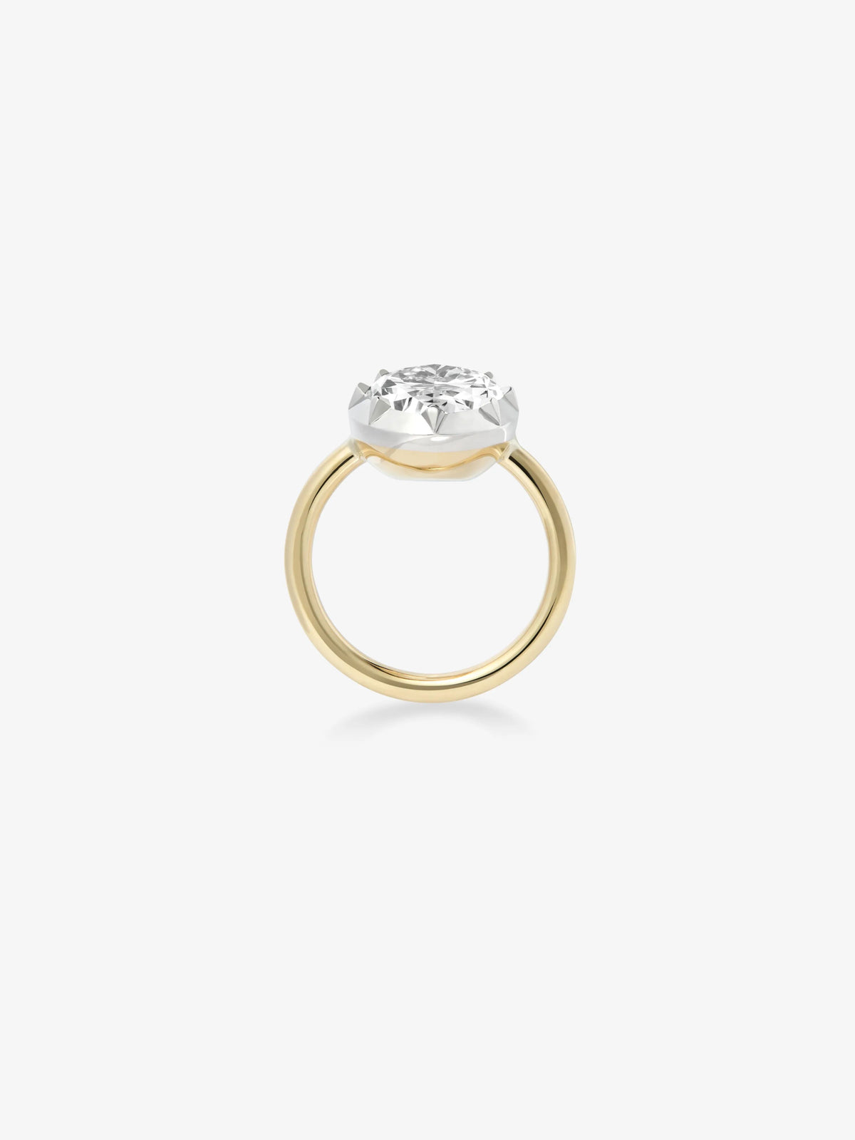 Button Back Diamond 6.54ct Oval Diamond & White Gold Button Back Ring | Jessica McCormack ...