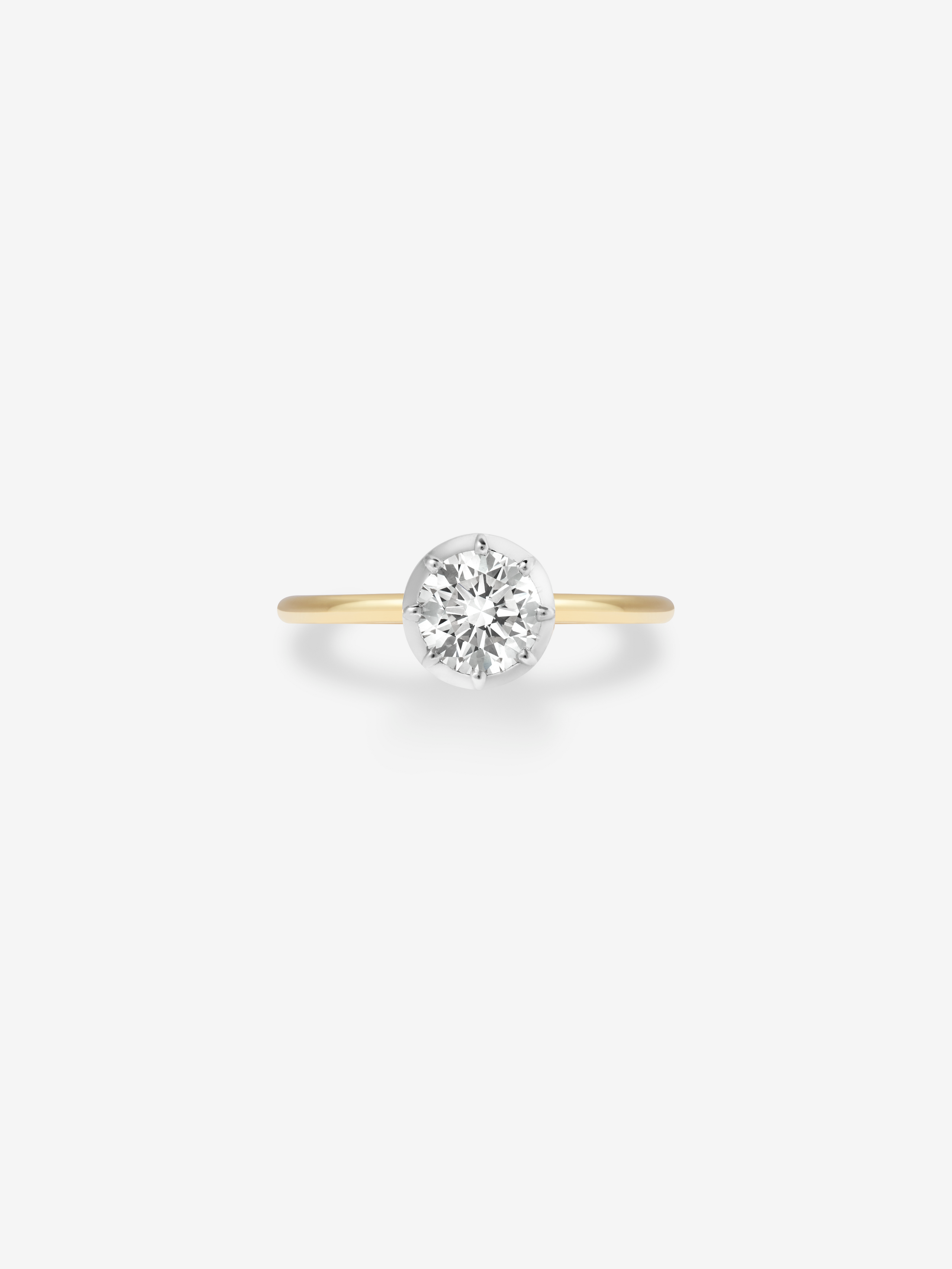 0.90ct Diamond & White Gold Button Back Ring View 1