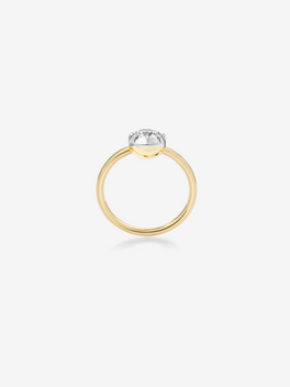 0.90ct Diamond & White Gold Button Back Ring