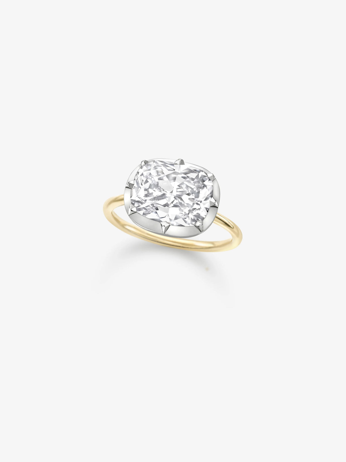 Button Back Diamond 5.02ct East-West Cushion Diamond Button Back Ring | Jessica McCormack ...