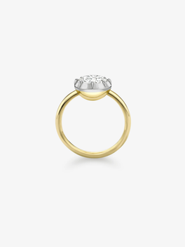 2.19ct Diamond & White Gold Button Back Ring