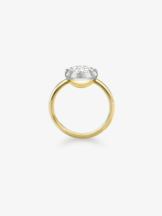 2.19ct Diamond & White Gold Button Back Ring View 3