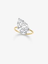 6.01ct Tilted Pear Diamond Button Back Ring