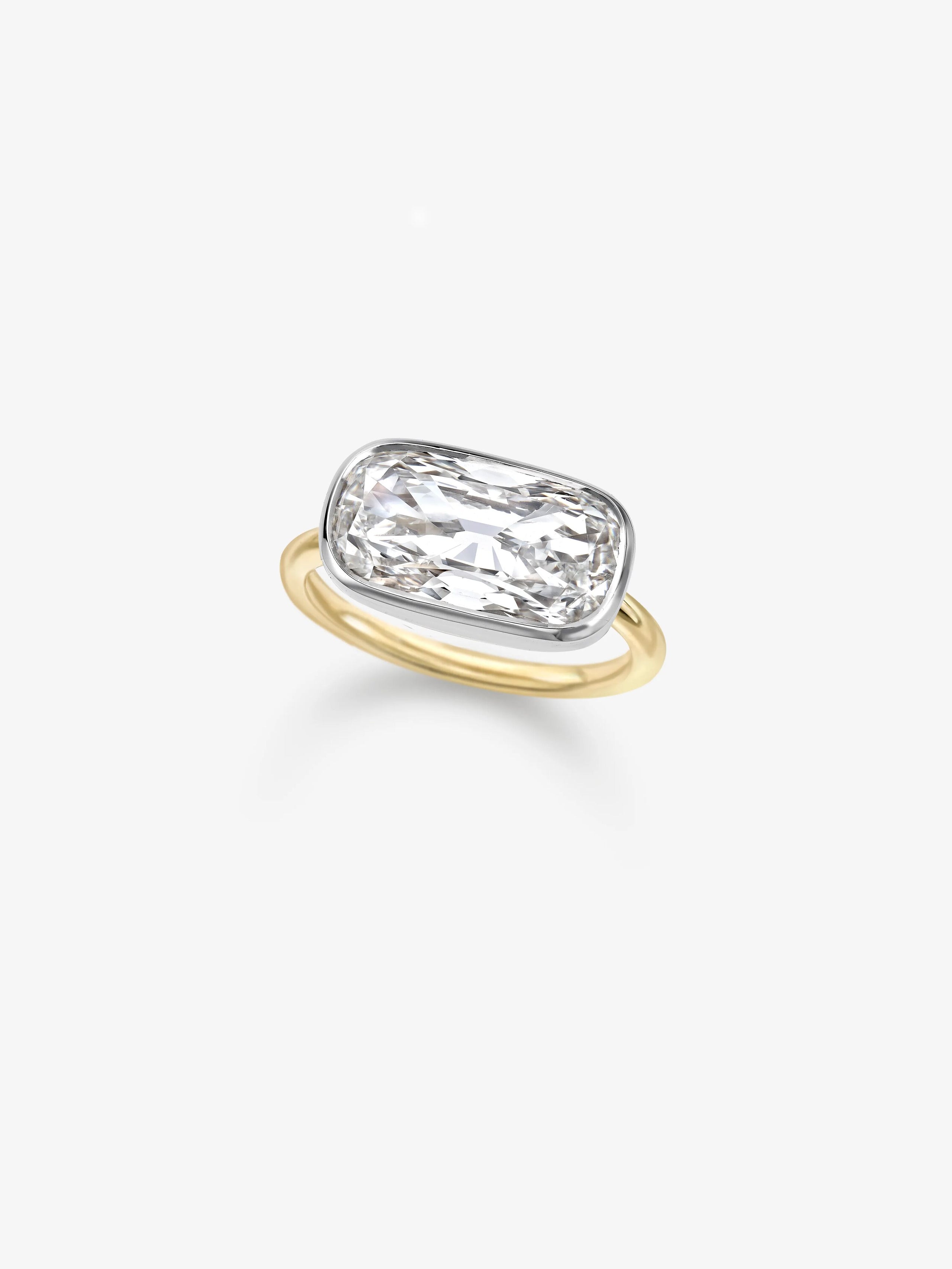 5.05ct East-West Diamond Capsule Ring View 2
