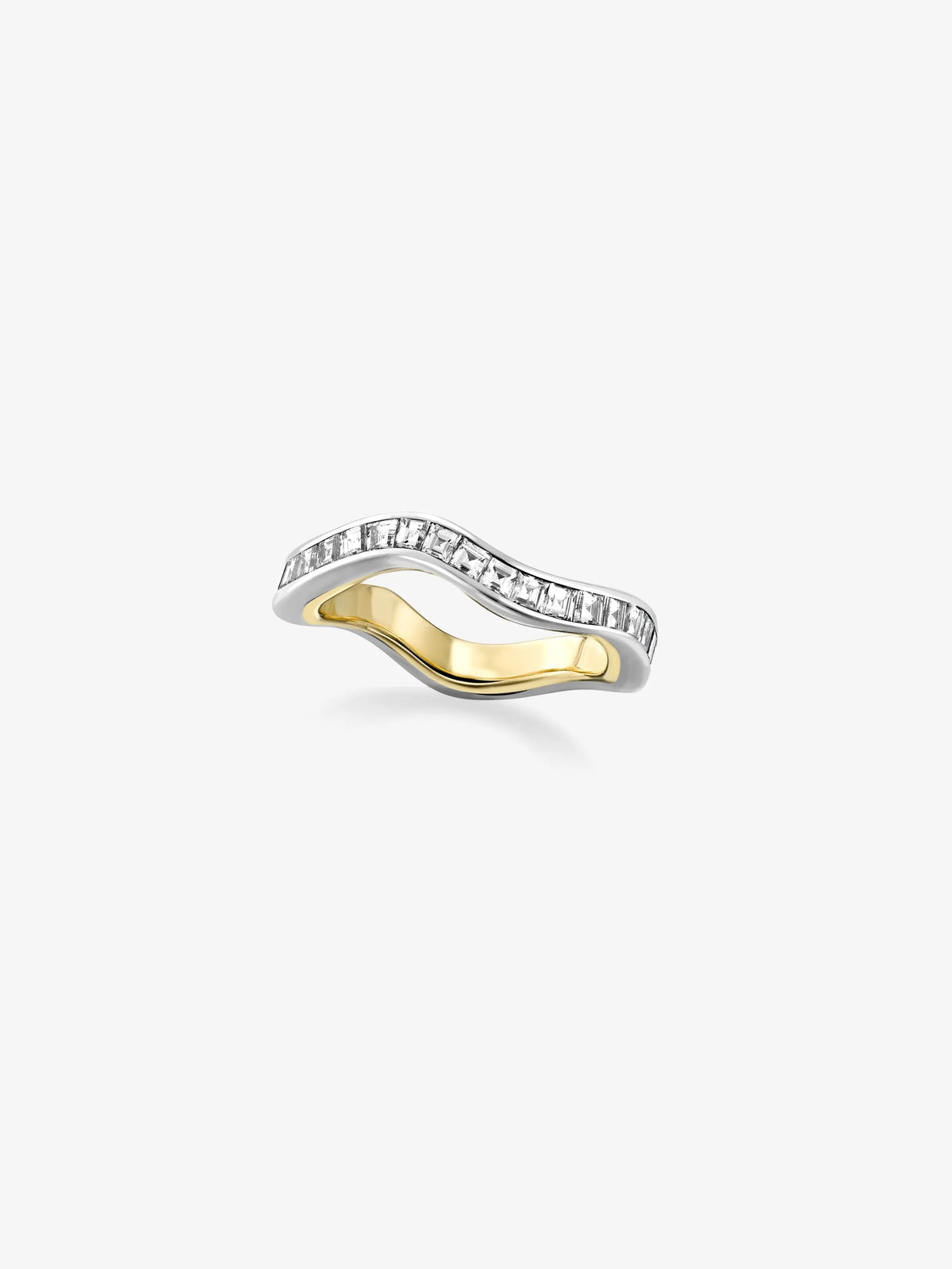 Carmela Carré-Cut Diamond & White Gold Spaghetti Hoop Band | Jessica ...