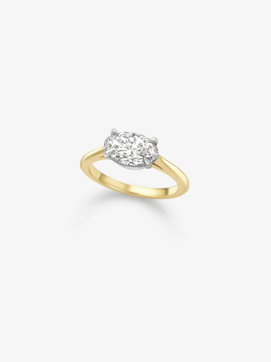 1.50ct East-West Oval Diamond Ring View 2