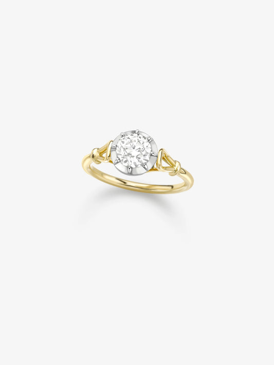 Georgian Loop 0.94ct Diamond Ring View 2