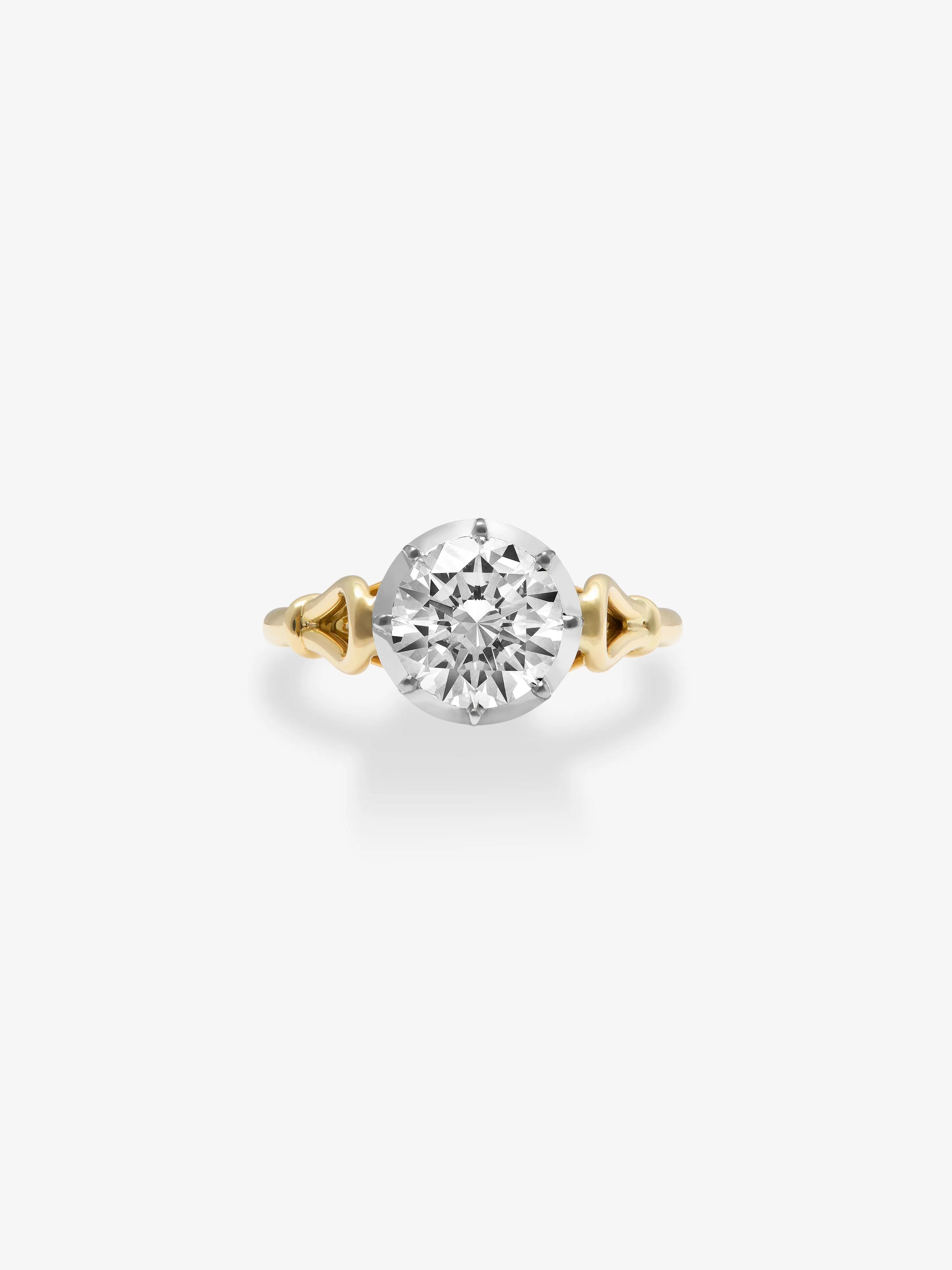 2.88ct Georgian Loop Diamond Ring View 1