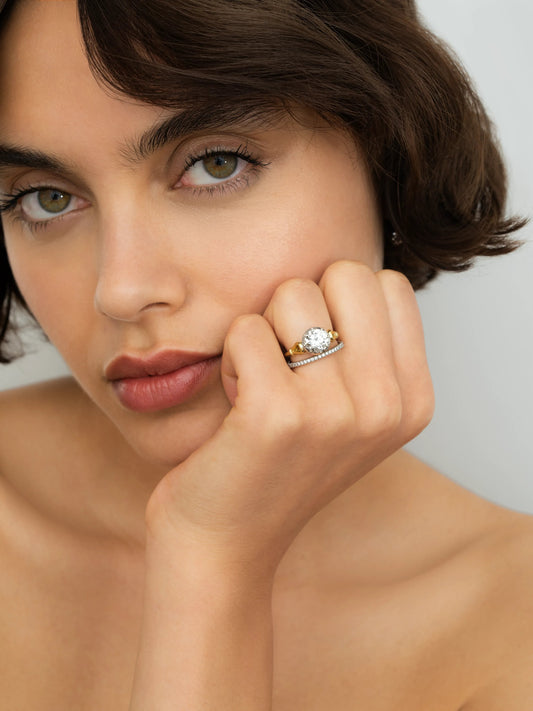 2.88ct Georgian Loop Diamond Ring View 3