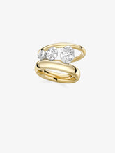 Oval Triple Tilt Diamond Ring