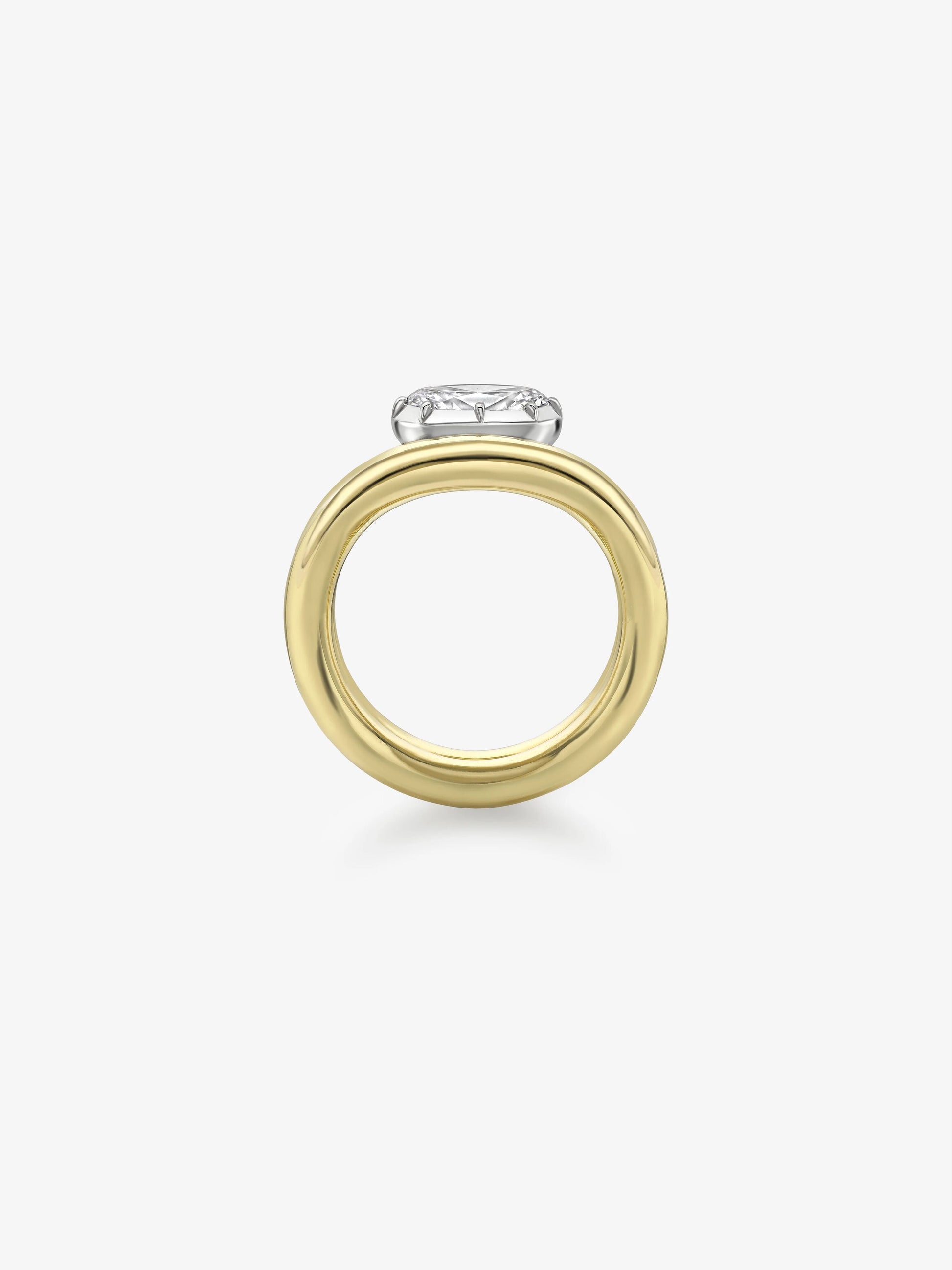 Oval Wave Diamond Ring View 4