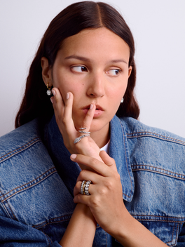 0.90ct Diamond White Gold Snake Ring