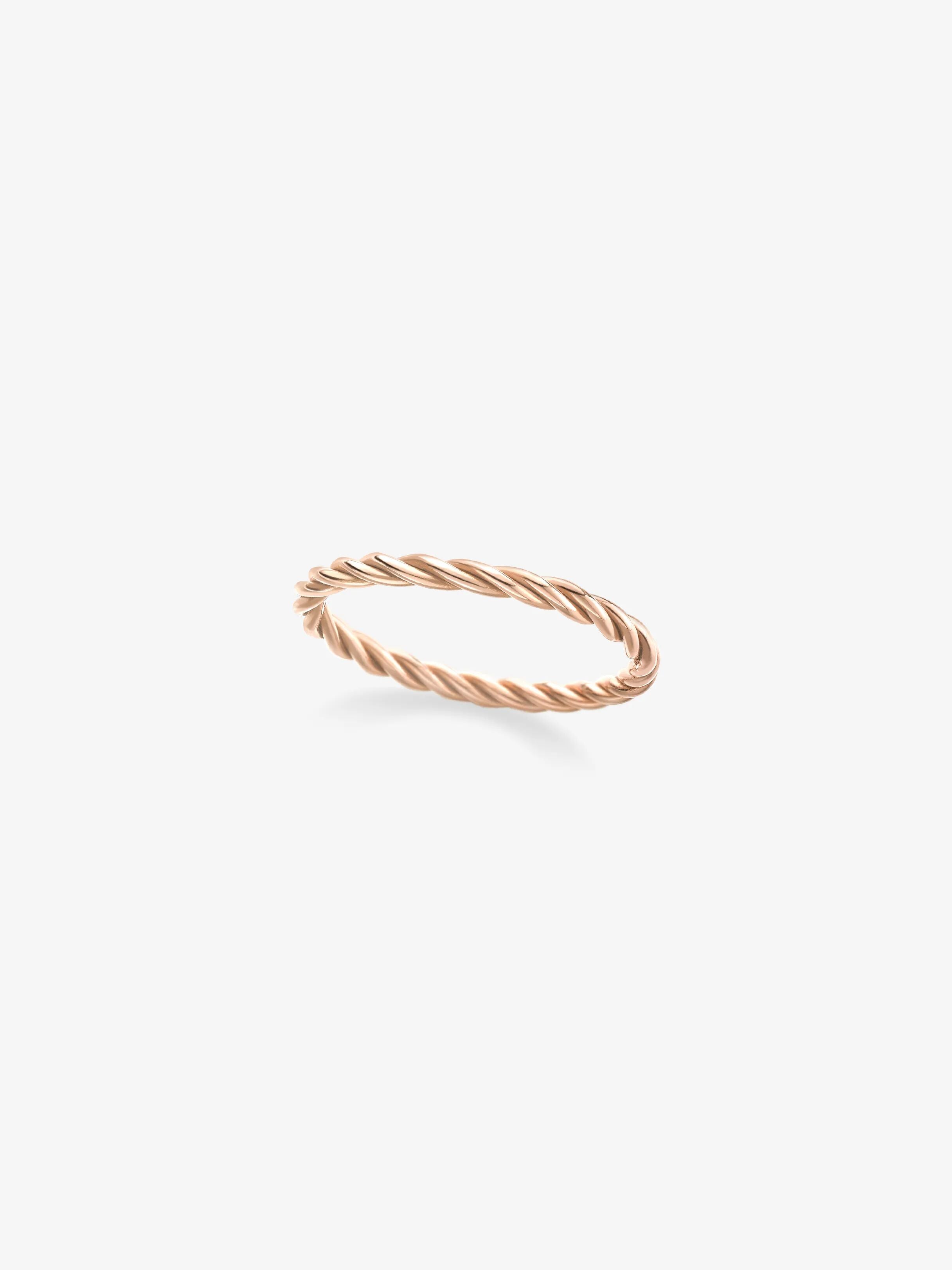 Rope Rose Gold Band View 1